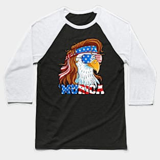 Murica Eagle 4Th Of July Mullet American Flag Usa Patriotic Baseball T-Shirt